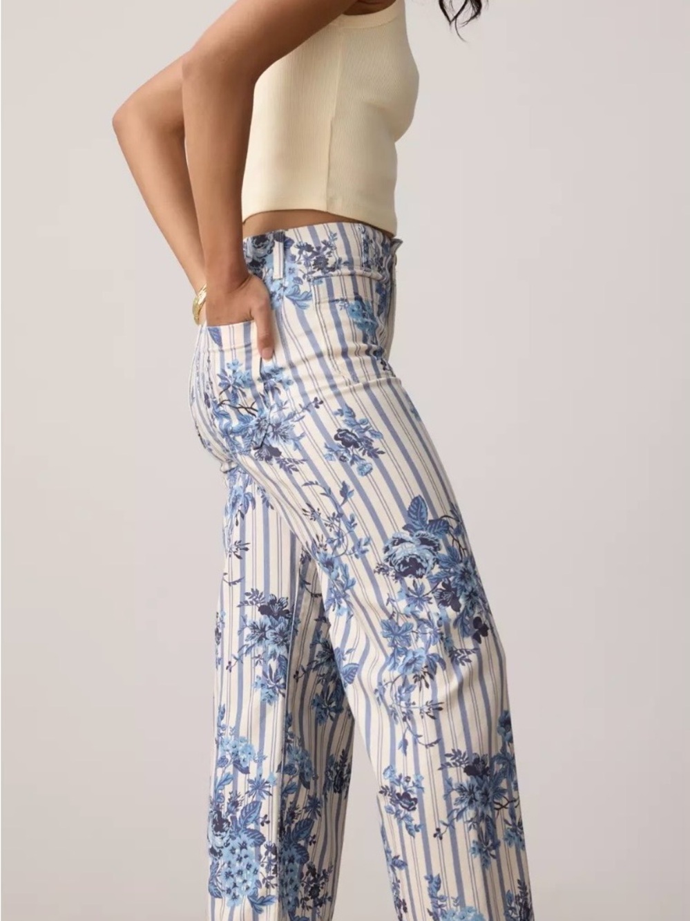 Anthropologie Maeve Colette High-Rise Wide-Leg Cropped jeans - Picture 5 of 10